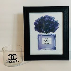 Framed Art & Candle Holder Set